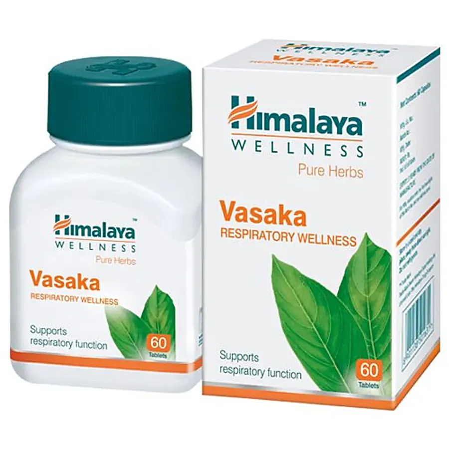 Himalaya Wellness Tablets - Vasaka, Respiratory Wellness, 60 Tablets INDIAN