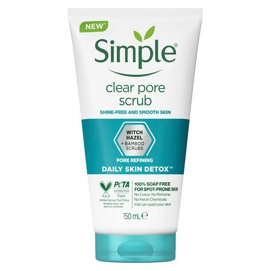 Simple Daily Skin Detox Scrub Clear Pore Scrub 150ml UK 330908357
