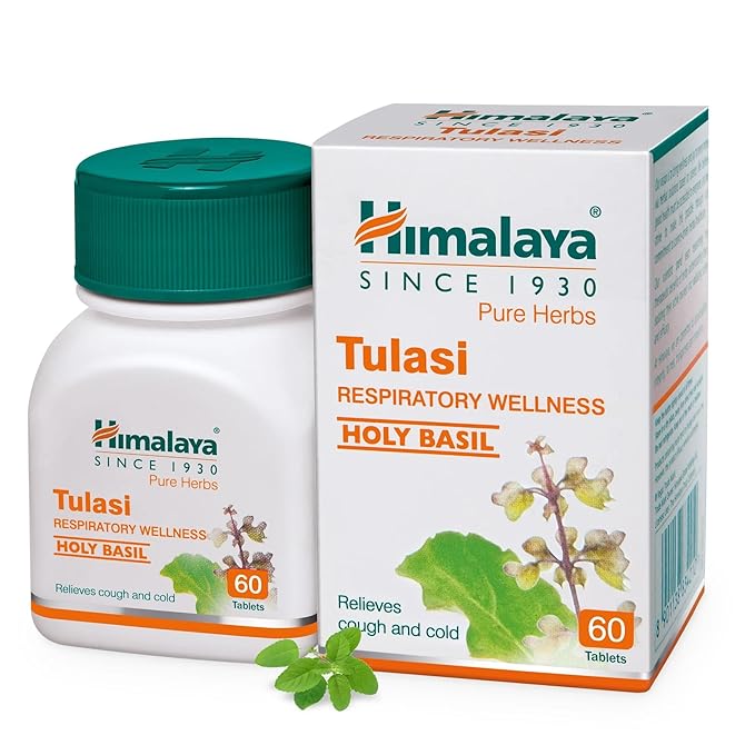 Himalaya Wellness Pure Herbs Tulasi Respiratory Wellness – 60 Tablets INDIAN