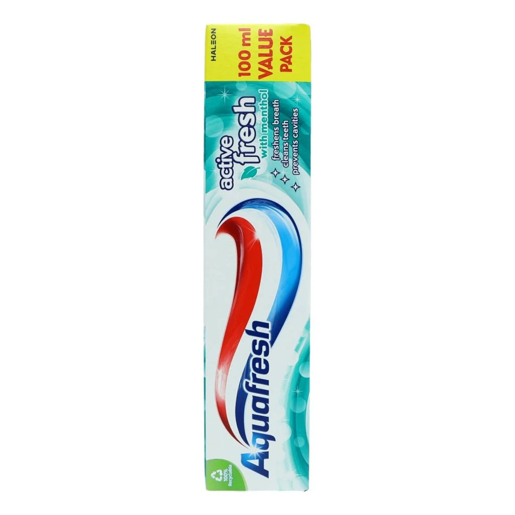 Aquafresh Active Fresh With Menthol Toothpaste 100ml UK -261273606