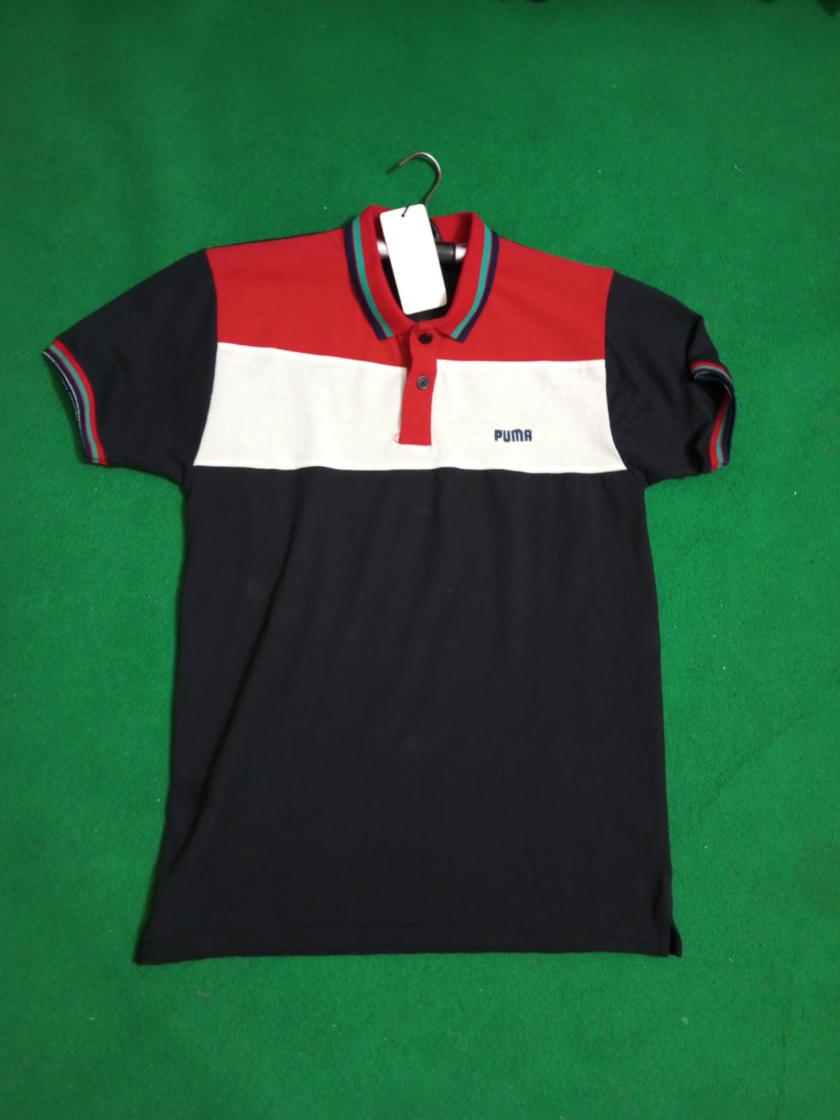 PUMA - POLO - T-Shirt -Tricolour Size - L