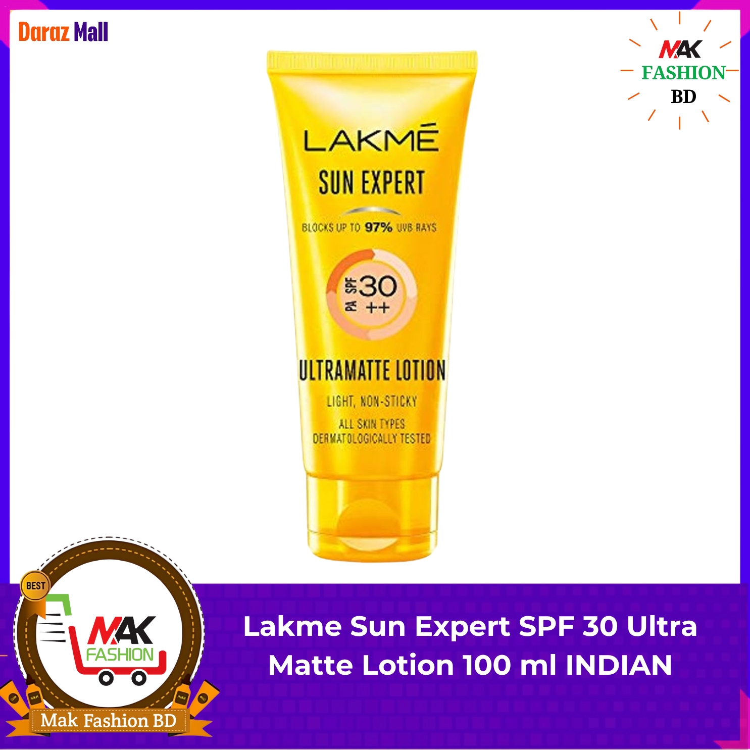 Lakme Sun Expert SPF 30 Ultra Matte Lotion 100 ml INDIAN -222672451
