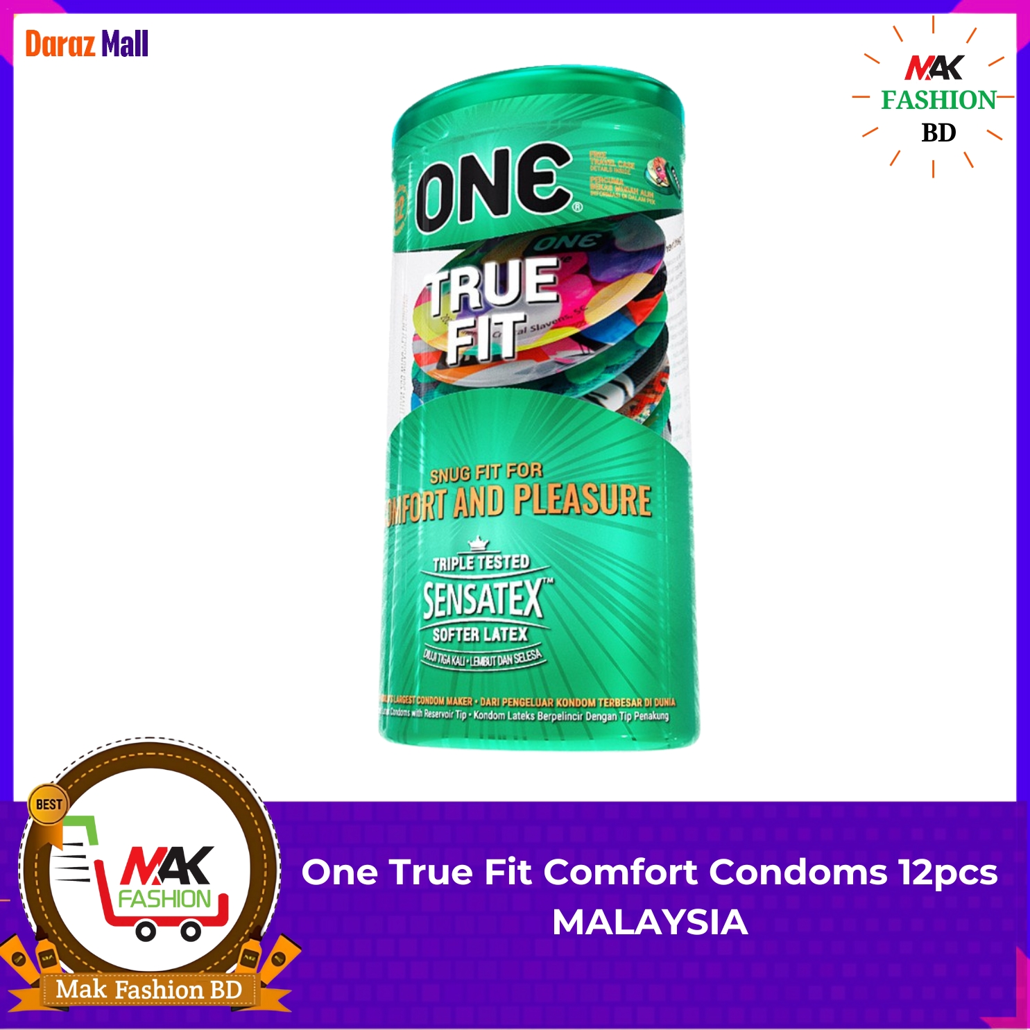 One True Fit Comfort Condoms 12pcs MALAYSIAN -232490503