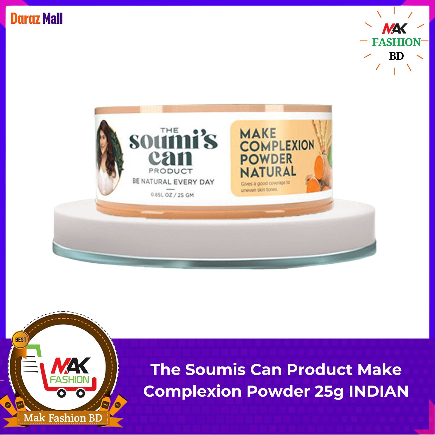 The Soumi's Can Product Make Complexion Powder Natural 25gm INDIAN 261266707