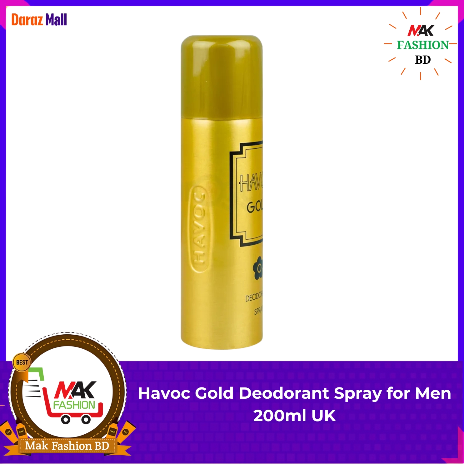 Havoc Deodorant Spray for Men (Gold )-200ml UK -262601362