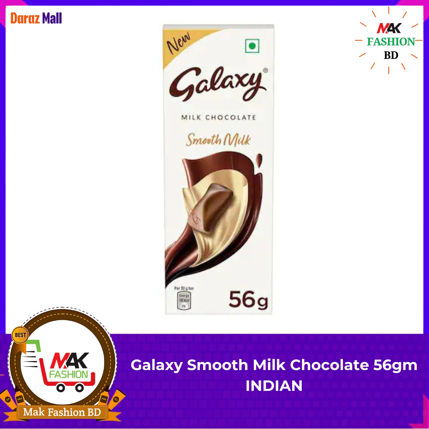 Galaxy Smooth Milk Chocolate 56gm INDIAN  289743054