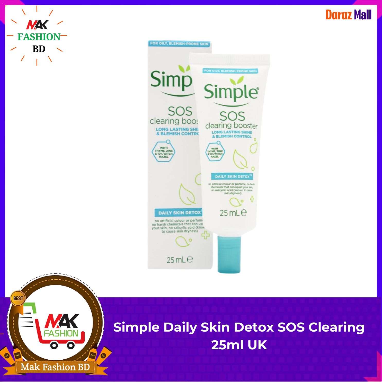 Simple Daily Skin Detox SOS Clearing Booster-25ml UK - 304906578