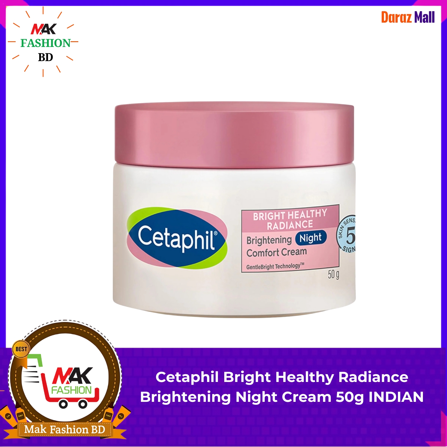Cetaphil Bright Health Radiance Brightening Night Cream 50g INDIAN 306603742