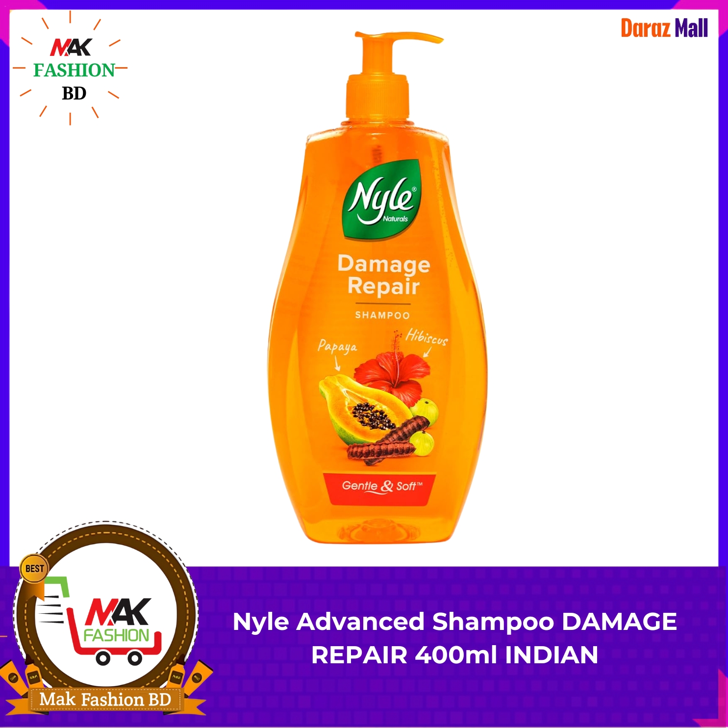 Nyle Advanced Shampoo DAMAGE REPAIR 400ml INDIAN - 311446923