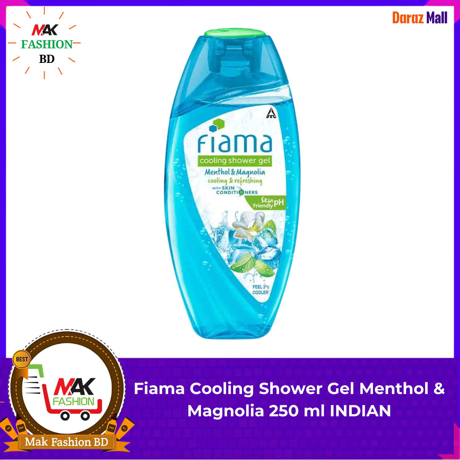 Fiama Cooling Shower Gel Menthol & Magnolia 250ml INDIAN 318078838
