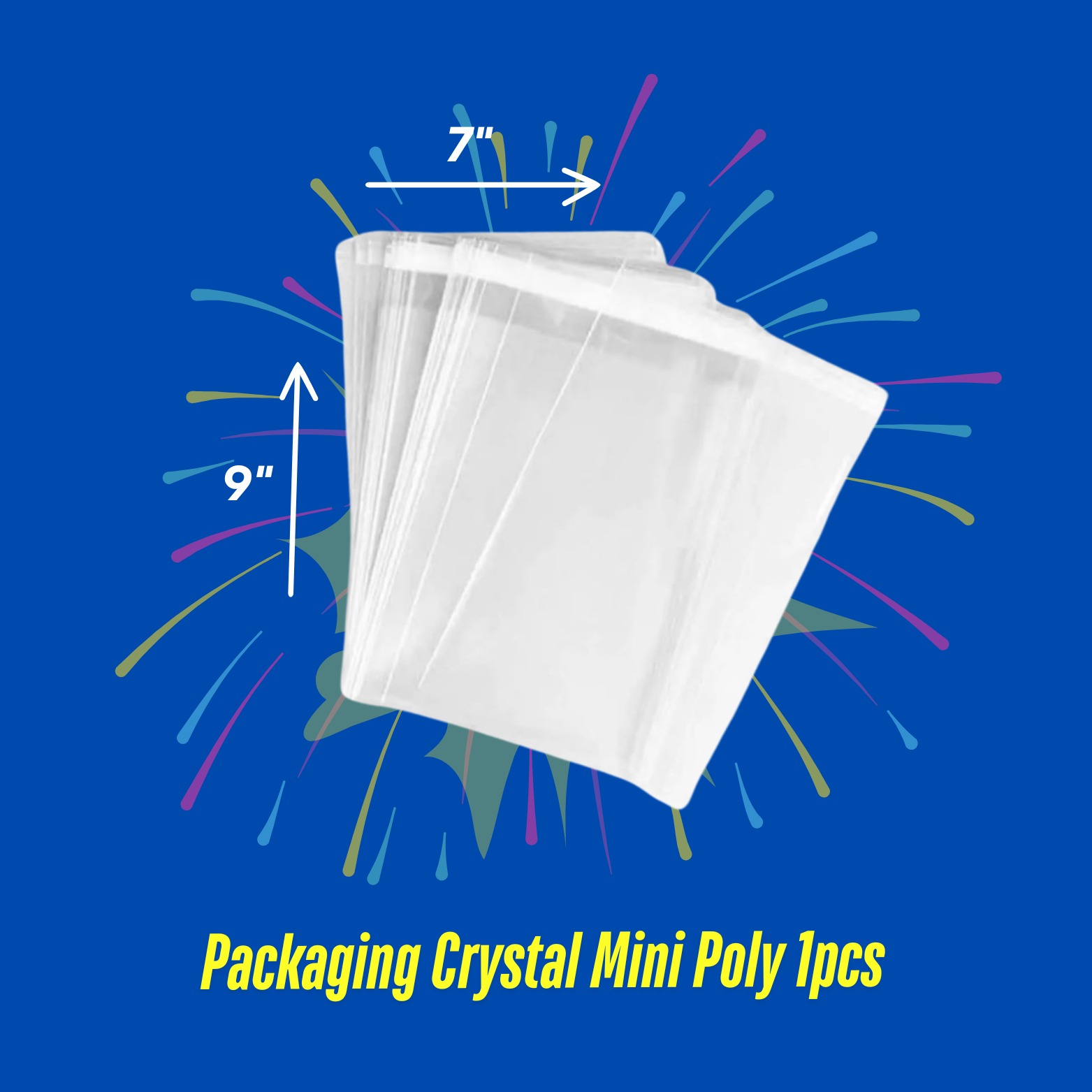 Crystal Cellophane Poly for Packaging Material Print Label (9" x 7") 1pcs 393363394