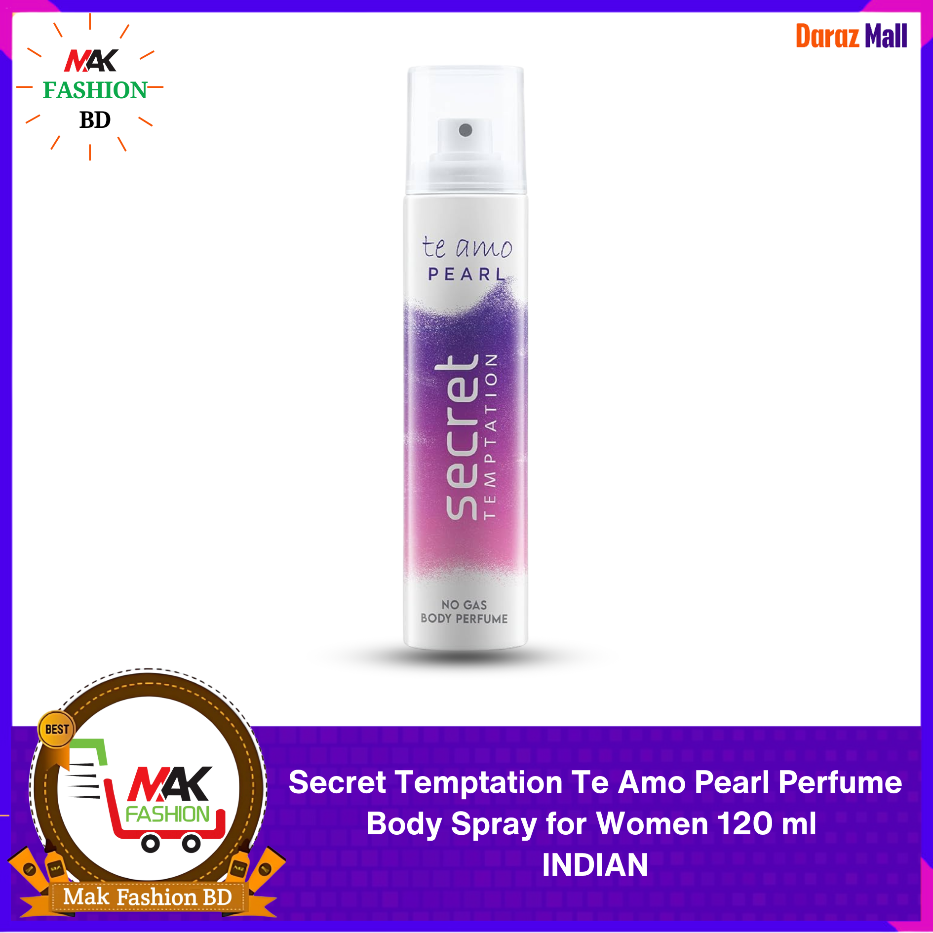 Secret Temptation Te Amo Pearl Perfume Body Spray for Women 120ml INDIAN 325491648