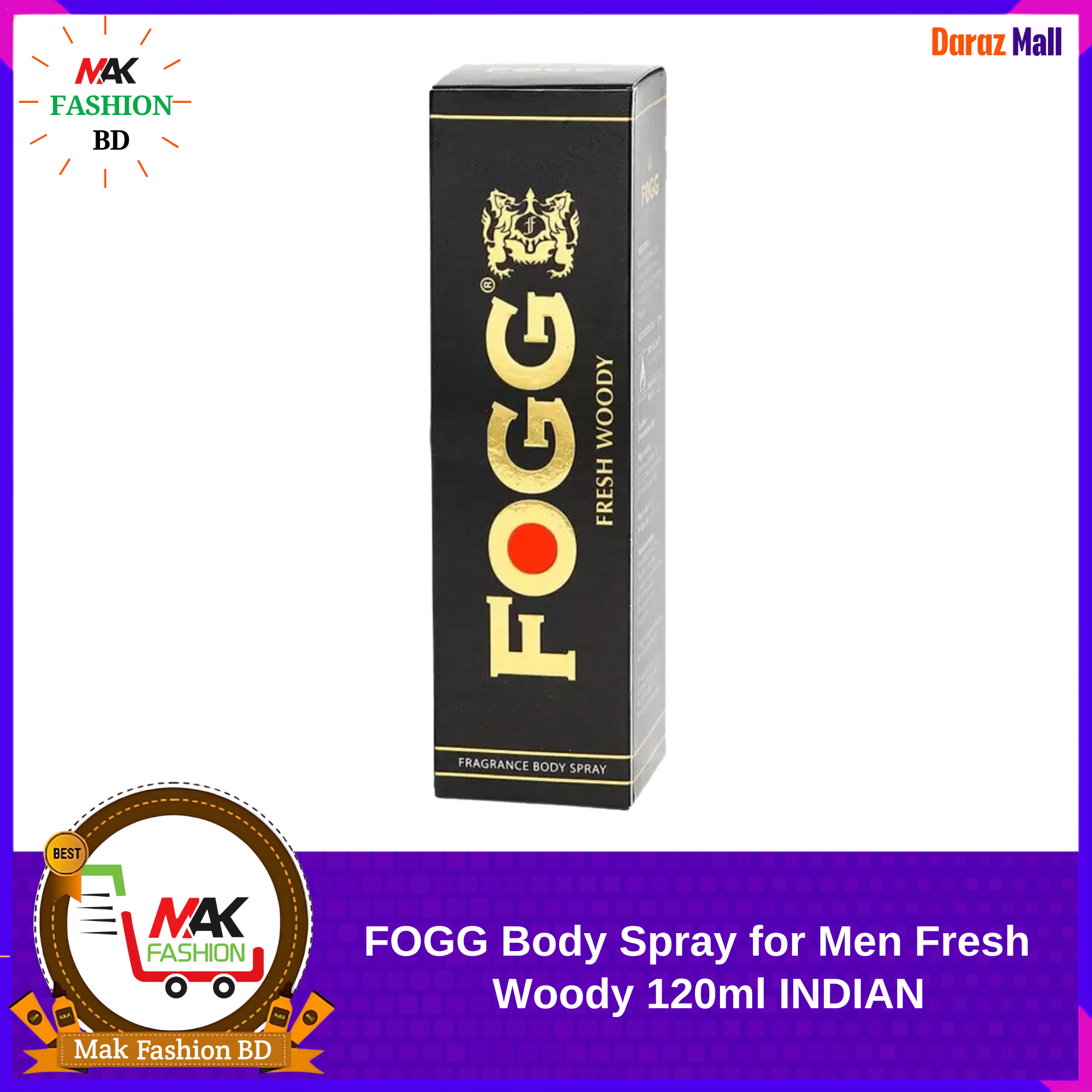 FOGG Fragrance Body Spray for Men Fresh Woody 120ml INDIAN 531179315