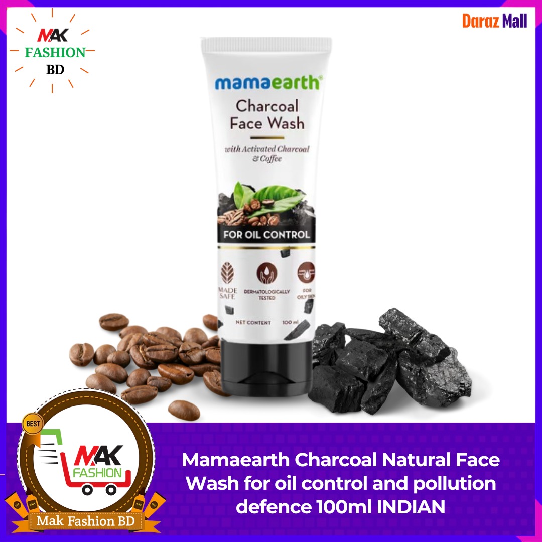Mamaearth Charcoal Face Wash with Activated Charcoal & Coffee for Oil Control 100ml INDIAN 362990123