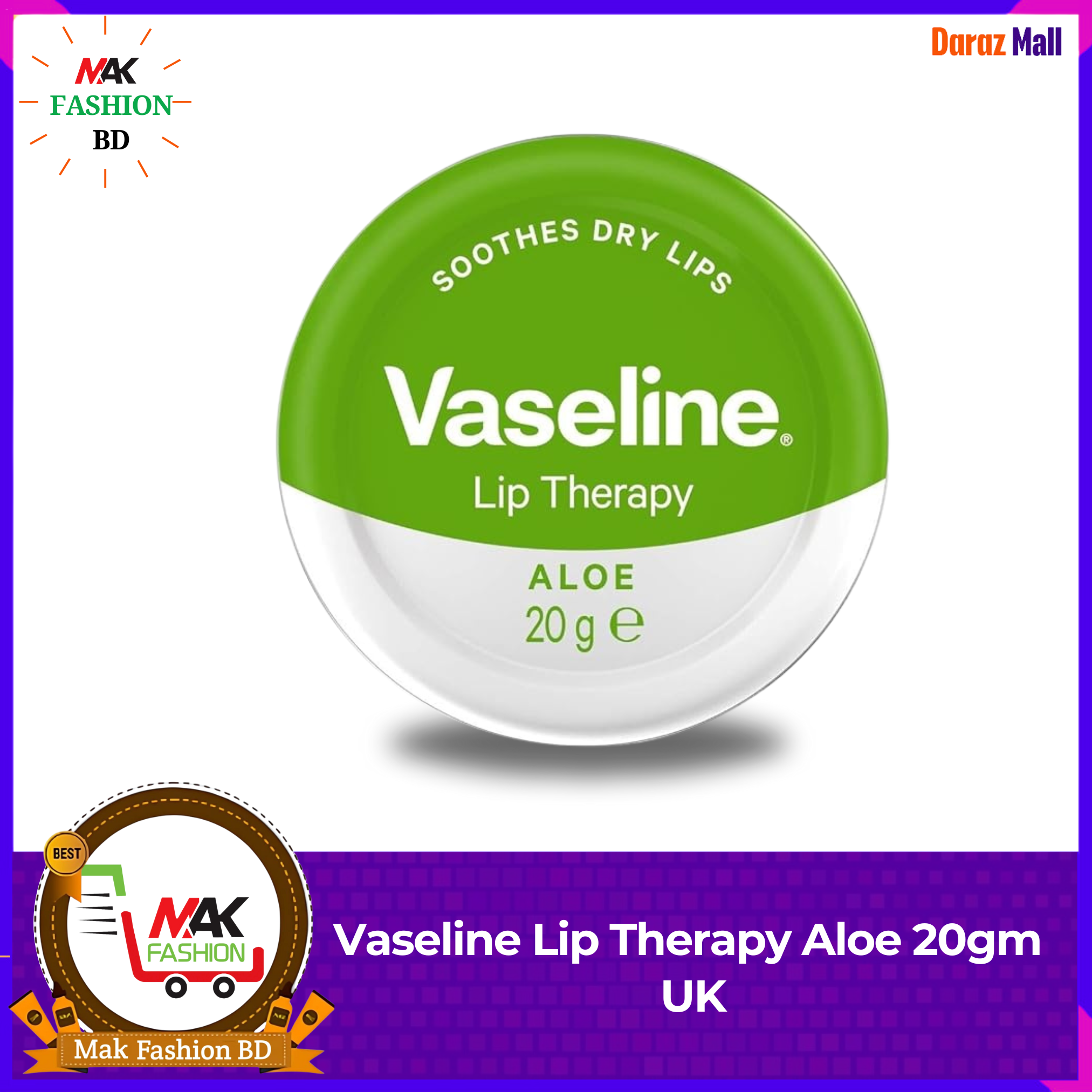 Vaseline Lip Therapy Aloe 20gm UK 352382033