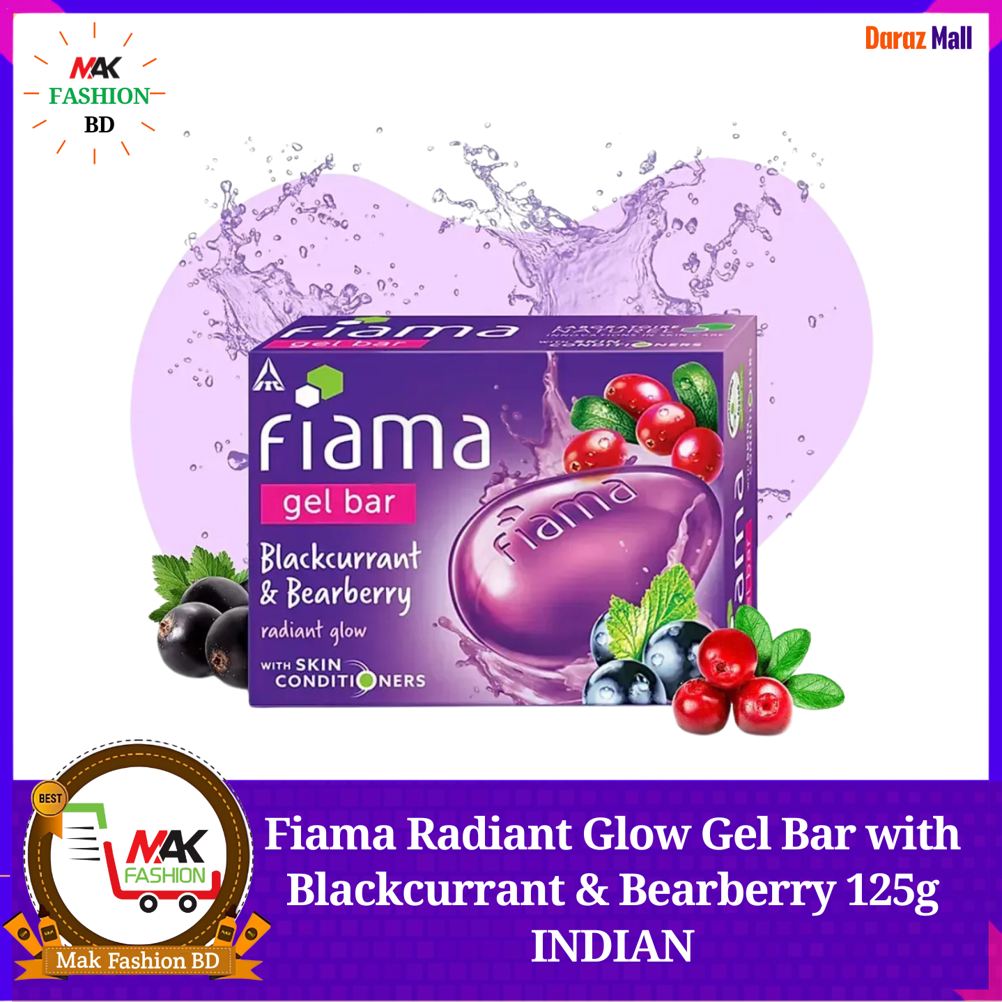 Fiama Radiant Glow Gel Bar with Blackcurrant & Bearberry 125g INDIAN 506144891