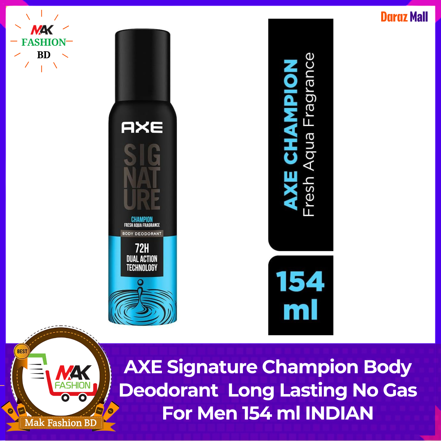 Axe Signature Champion Body Deodorant Long Lasting No Gas For Men 154ml INDIAN  475828104