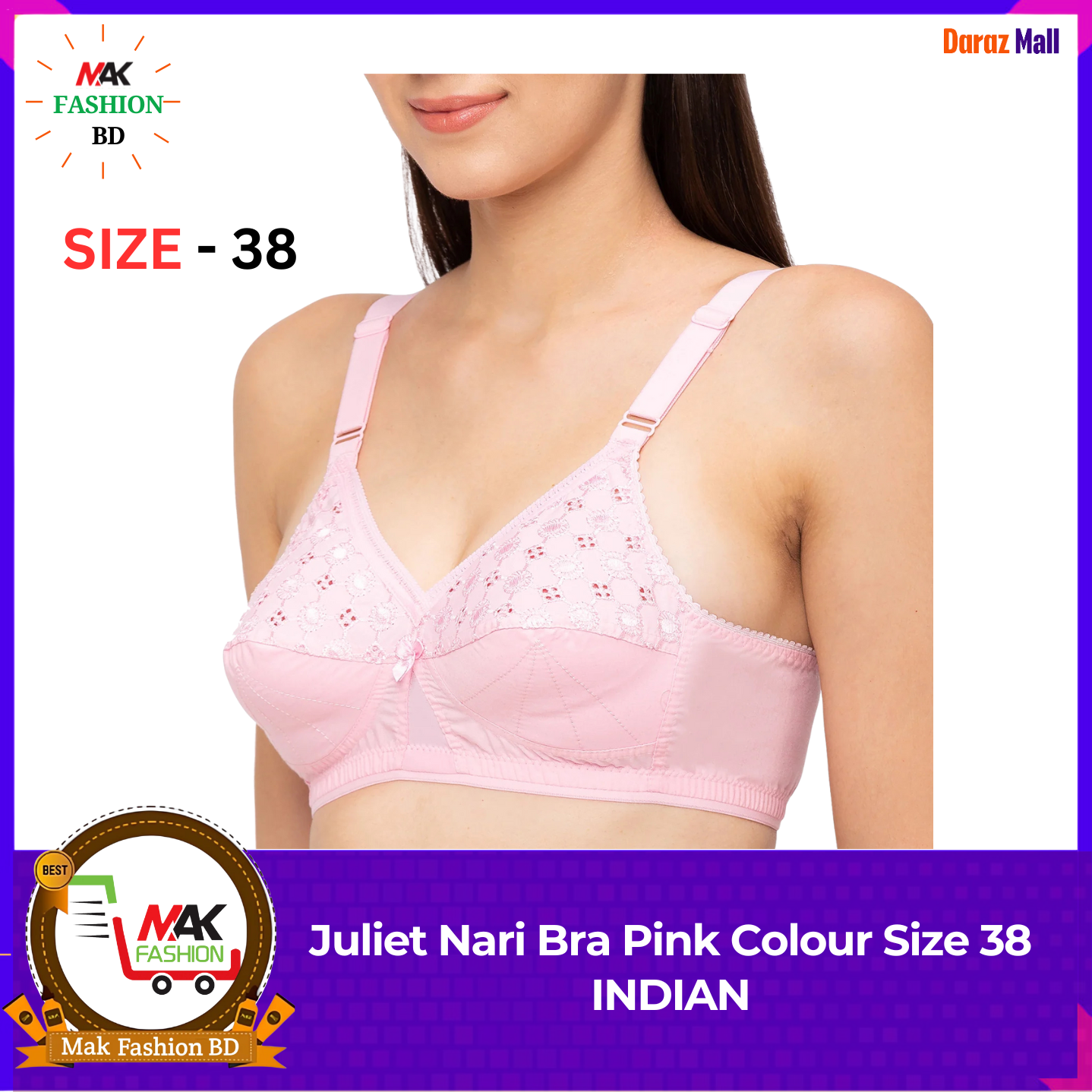 Juliet Nari Bra Pink Colour Size 38 INDIAN  420744996