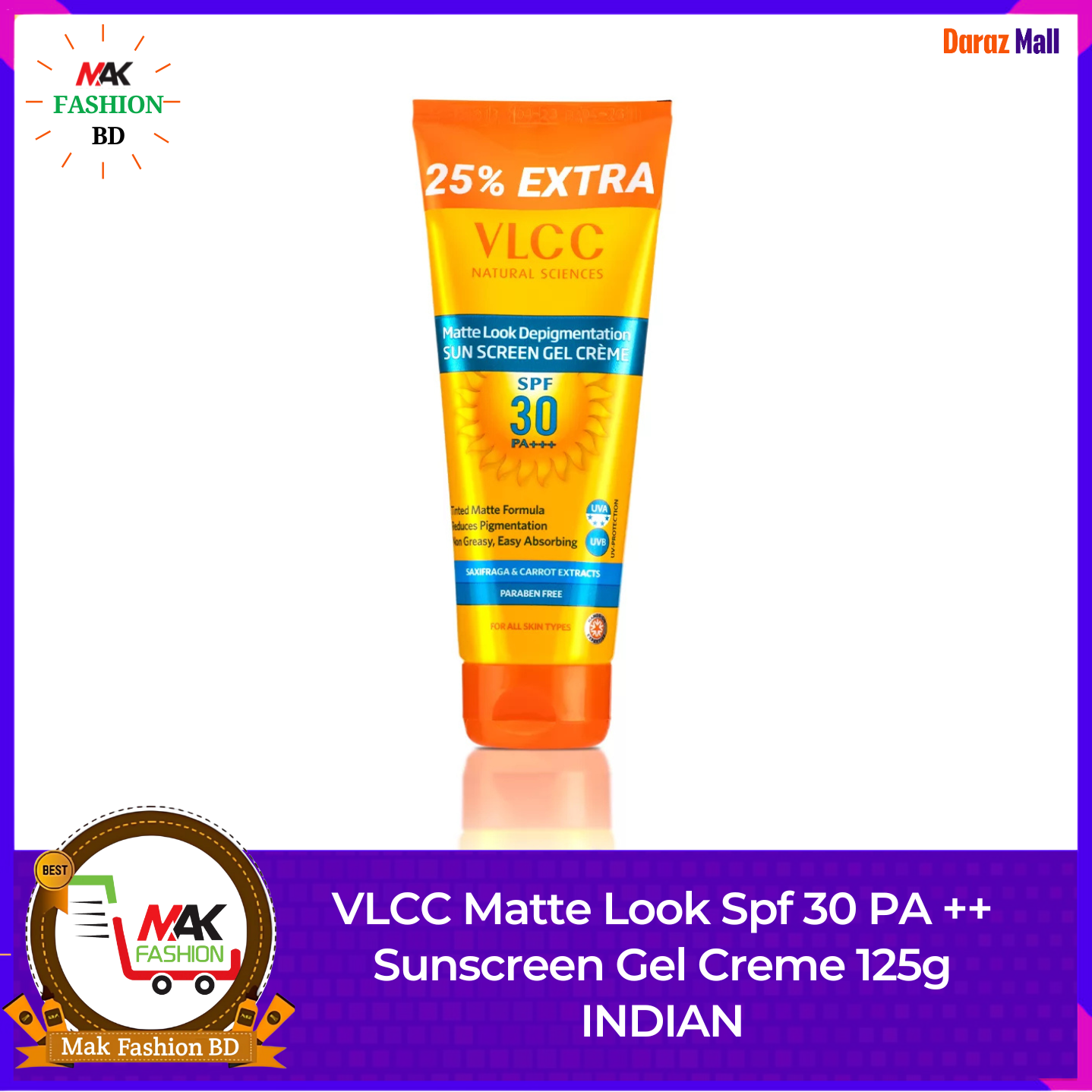 VLCC Matte Look Spf 30 PA ++ Sunscreen Gel Creme 125g INDIAN  366214908