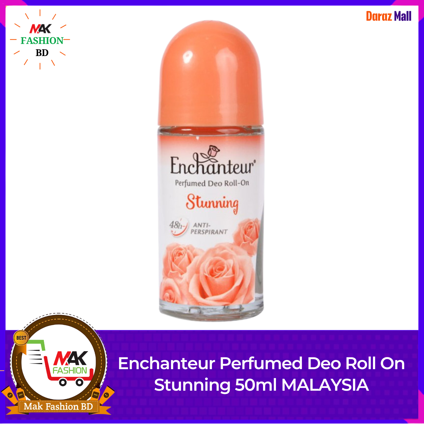 Enchanteur Perfumed Deo Roll On Stunning 50ml MALAYSIA 526326954