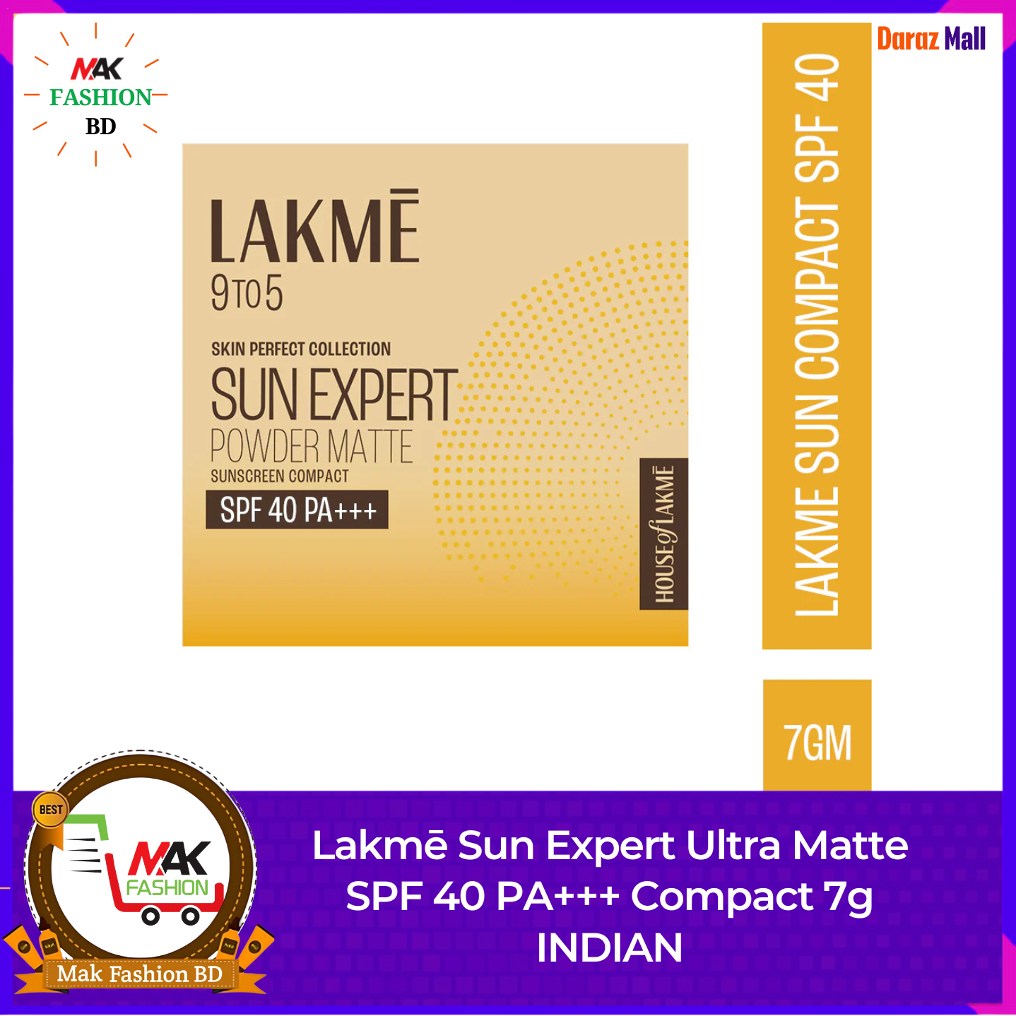 Lakme Sun Expert Ultra Matte SPF 40 PA+++ Compact 7g INDIAN 526703583