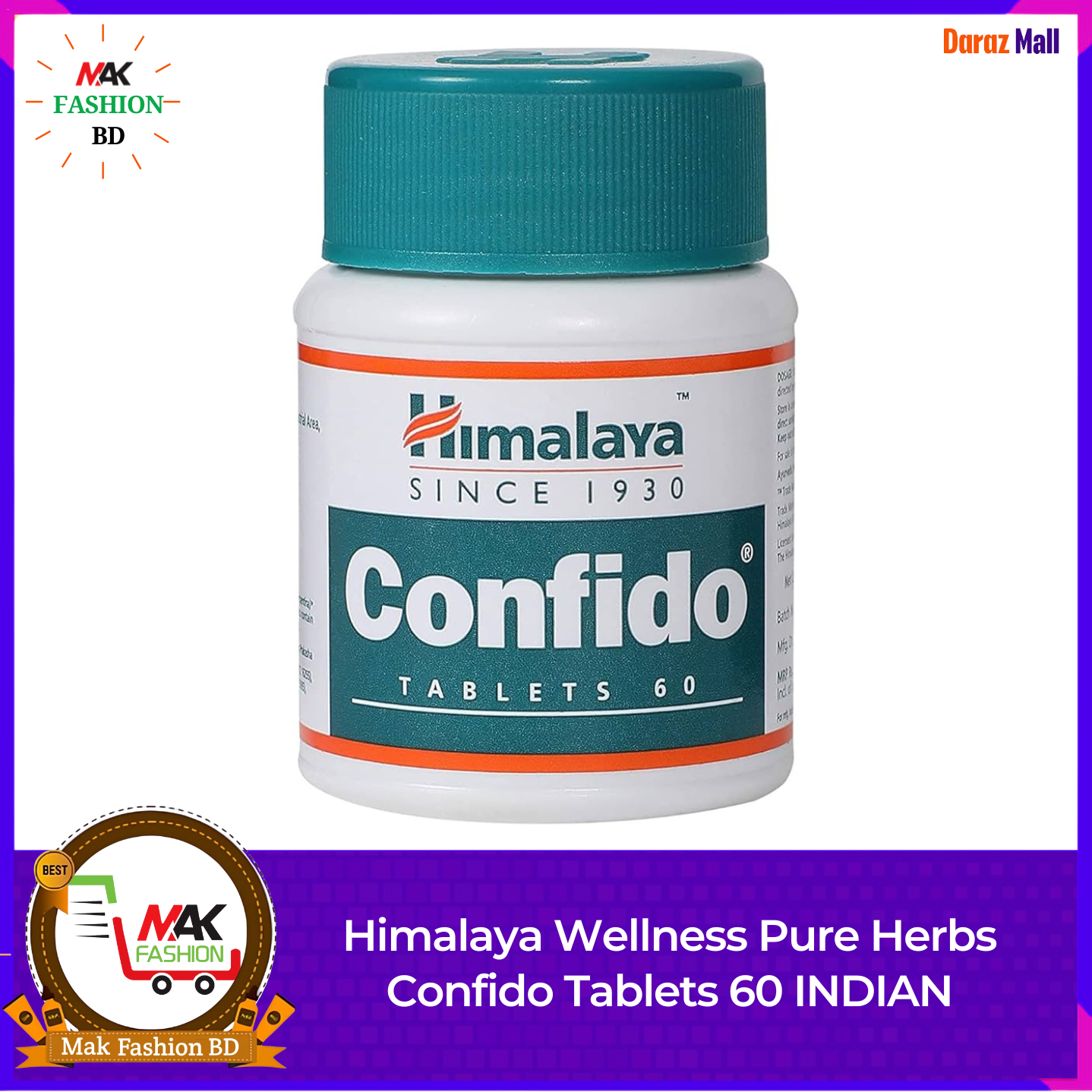 Himalaya Wellness Pure Herbs Confido Tablets 60 INDIAN 526844203