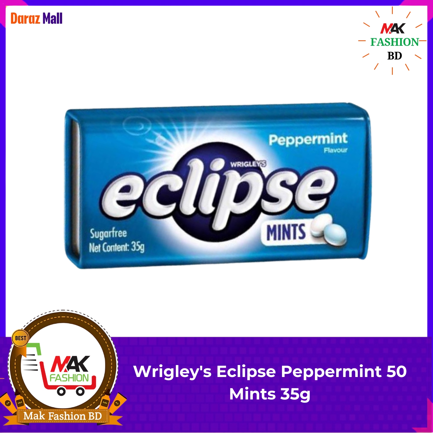 Wrigley's Eclipse Peppermint 50 Mints 35g  MALAYSIA -230263651