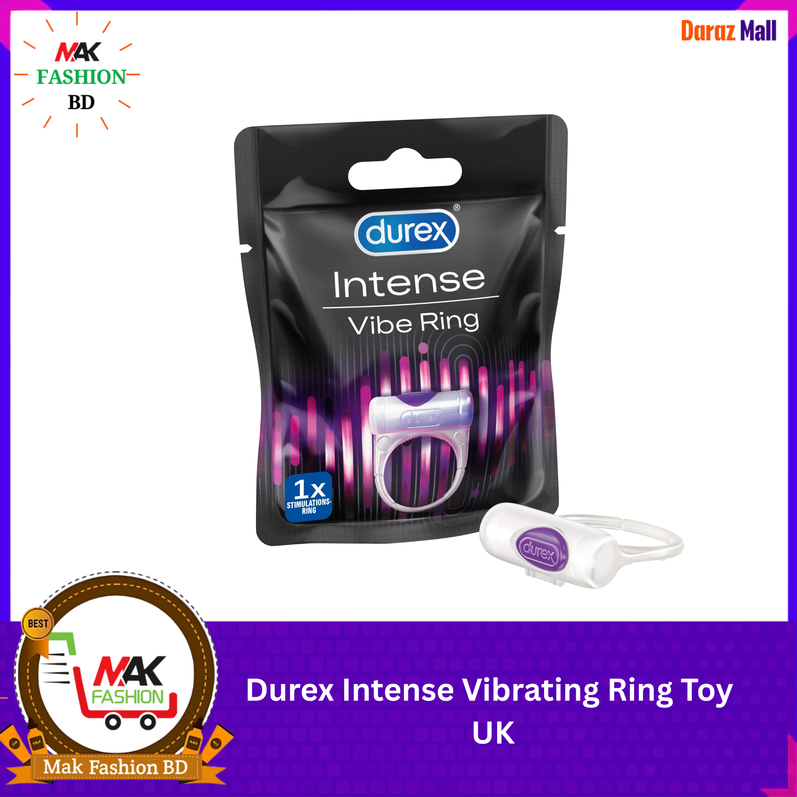 Durex Intense Vibrating Ring Sex Toy UK 537521243