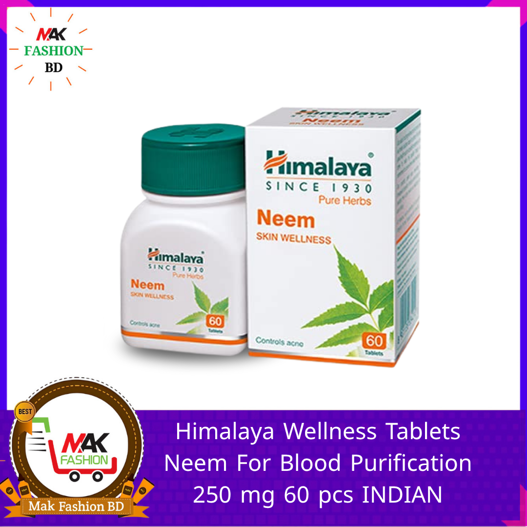 Himalaya Wellness Tablets - Neem, For Blood Purification, 250 mg, 60 pcs INDIAN