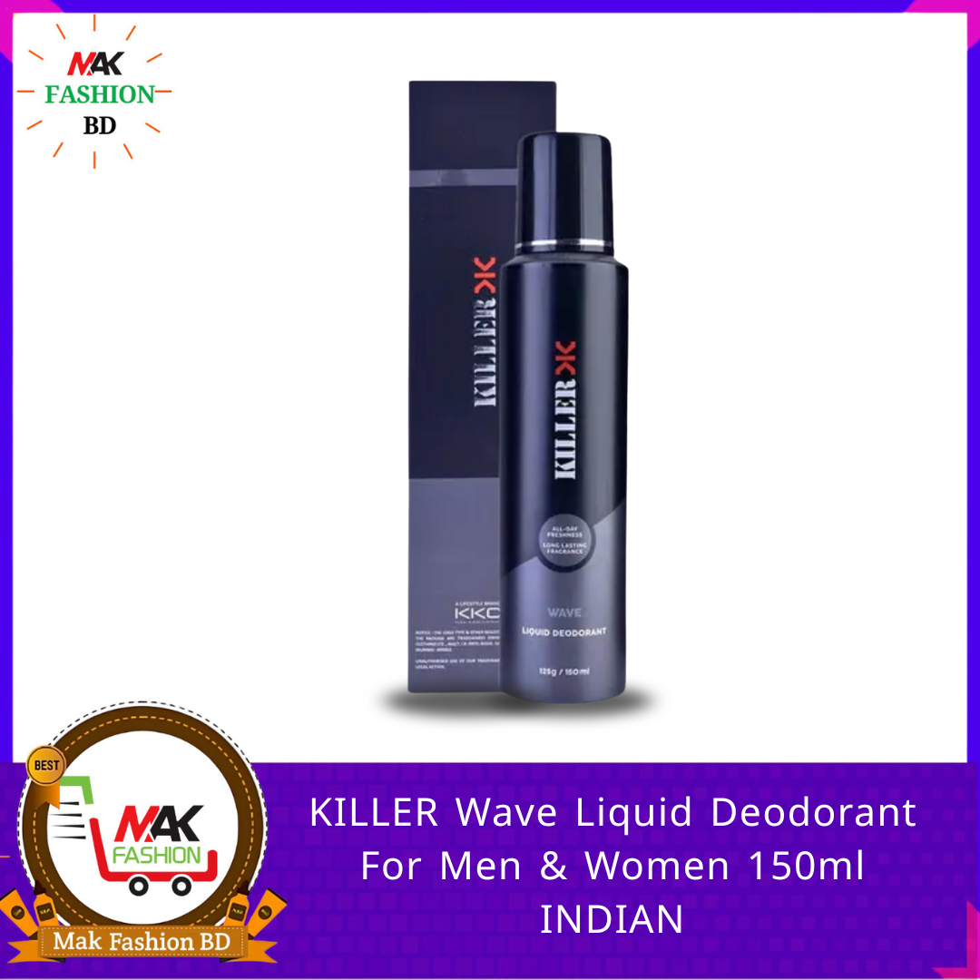 KILLER Wave Liquid Deodorant For Men & Women 150ml INDIAN 324787658