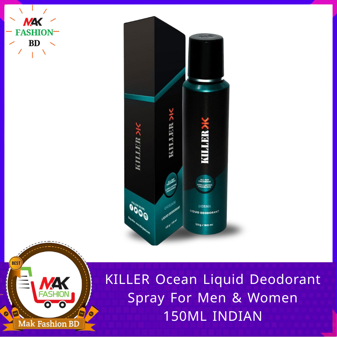 KILLER Ocean Liquid Deodorant Spray For Men & Women 150ML INDIAN  324785894