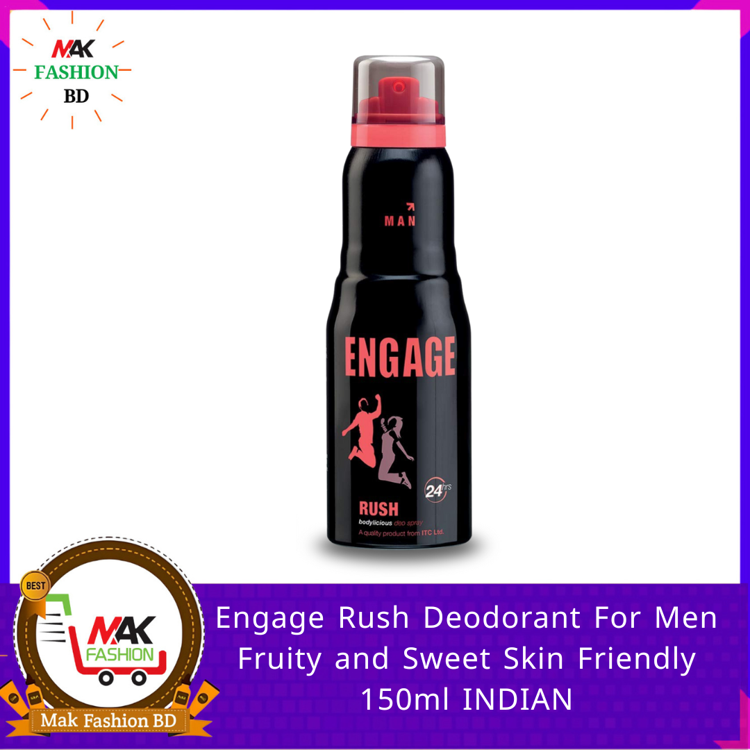 Engage Rush Deodorant For Men Fruity and Sweet Skin Friendly 150ml INDIAN 352077983